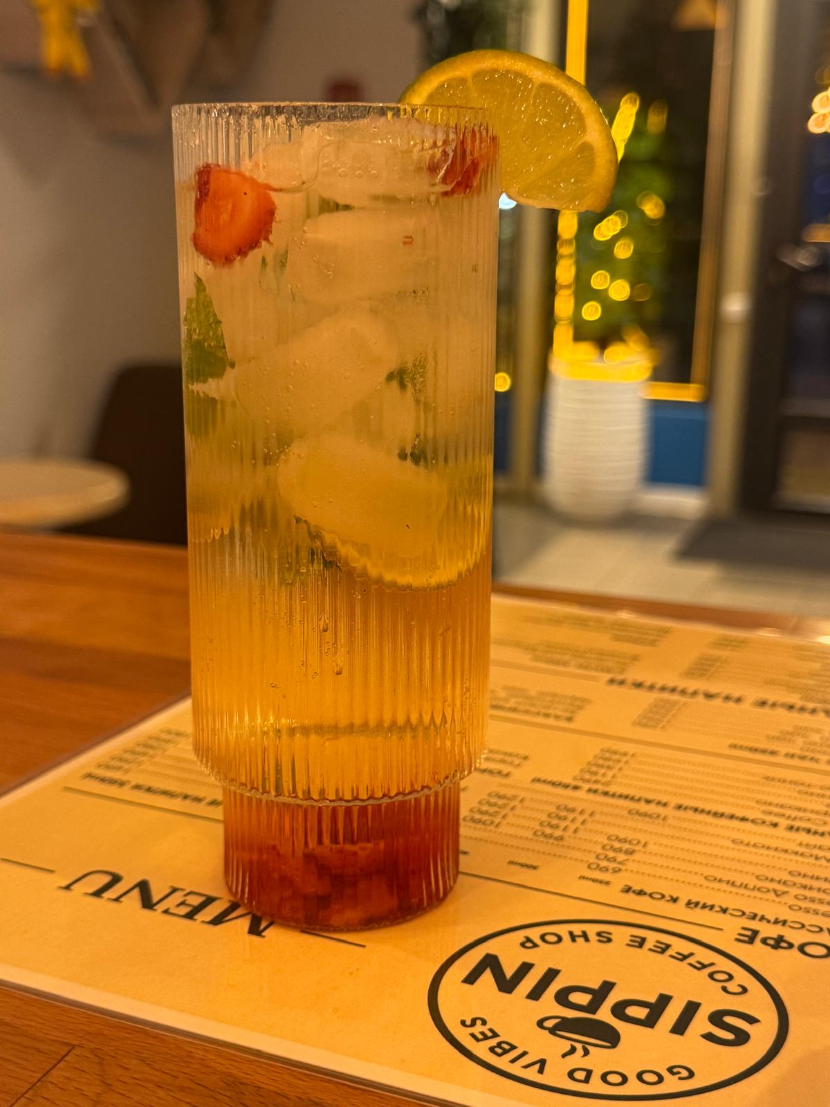 Iced strawberry lemonade — Sippin Coffee Almaty